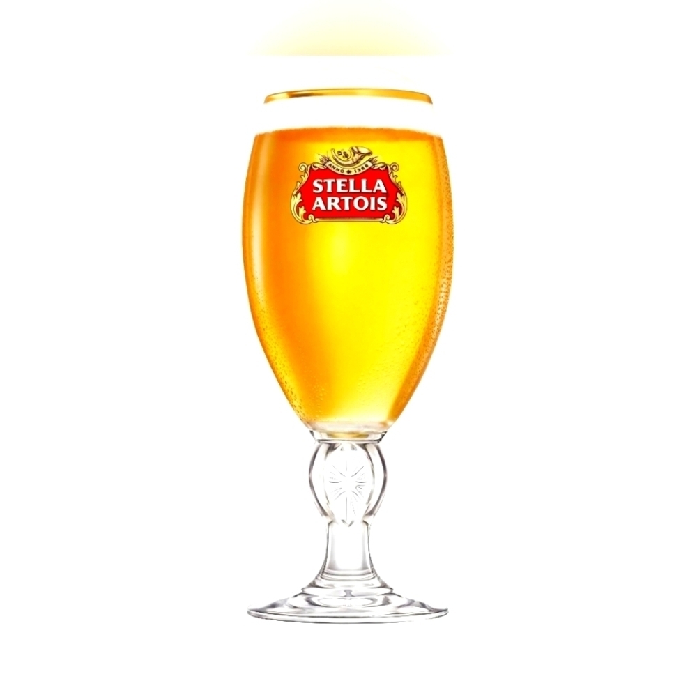 NWOT | Stella Artois | Vintage Belgian Chalice Beer Glass | Gold Rimmed | 0.33cl
